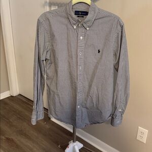 Ralph Lauren Black and White Checkered Dress Shirt